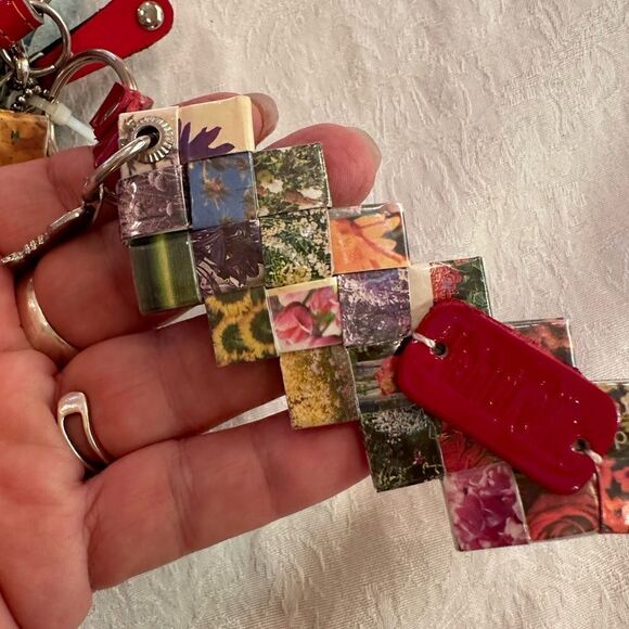 Nahui Ollin Candy Wrapper Multicolor Removable Strap Wristlet Wallet Keychain - Picture 10 of 14